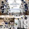 Autres fournitures de fête d'événement 18e 30e anniversaire Ballons Décor 40 50 ans Décorations de fête d'anniversaire pour hommes femmes Bleu Confetti Ballon Garland Arch 231005