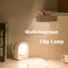 Candeeiros de mesa LED Nightlight 3 cores Multi-função Clip Light Candeeiro de mesa recarregável para leitura Iluminação Presentes de férias para crianças amigo YQ231006