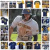 ترتدي الكلية البيسبول 2022 NCAA Custom W v U Baseball Jersey 6 Victor Scott II 36 Noah Short 32 Chris Sleeper 12 Chase Smith 41 Evan Smith 31 Tyler