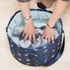 Foot Treatment Portable Foldable Basin Travel Camping Wash Tub Fishing Bucket Outdoor Washing Bag Water Footbath Basin Sink Wash Clothes Basket 231006