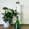 Premium Borosilicate Beaker Bong with Green Accents - 18.8mm Joint - Elevate Your Smoking Experience