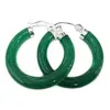 Ear Cuff Natural feminino lindo brinco redondo de pedra de jade verde 231005