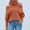 Women's Sweaters Sweater Woman 2023 Autumn/winter Solid Color Sexy Shoulders Leakage Halter Long Sleeve Women Drop MMYG2308