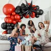 Autres fournitures de fête d'événement Rouge Noir Ballon Arch Set Black Drop Ballon Fête d'anniversaire Baby Shower Anniversaire de mariage 231005