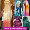 Synthetic Wigs Pretty Diary Blonde 613 HD 30 40 Inch Straight 13x4 Lace Front Human Hair Transparent 13x6 Frontal Wig 5x5 Closure 231006