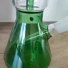 Bong Perc Beaker a spirale verde alto 16,7 pollici - Tiri fluidi e design elegante