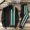 Herrkvinnor Autumn Tracksuits Triangle Stripe Track Suit Coats Man Designers Jackor Suits Pants Sweatshirts Sportswear272u