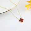 6 Style Brand Pendant Flower Necklace 4/Four Leaf Clover Choker Elegant Fortunate Clover Necklaces for Woman Jewelry Gift High Quality no box