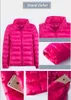 Women's Down Parkas Women Thin Down Jacket White Duck Ultralight Jackets Autumn And Winter Warm Coats 6XL 7XL 8XL Portable Outwear 231005