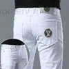 Мужские джинсы дизайнер 2023 магазин белые джинсы мужские модные повседневные брюки с вышивкой стрейч тонкий красивый ANMA