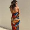 Casual Dresses Elegant Women's Sexy BodyCon Party Vintage Backless Dress Off Shoulder Maxi Summer 2023 Bohemian Streetwear Y2K269Y