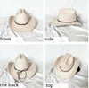 Hoeden met brede rand Emmerhoeden Vintage westerse cowboyhoed voor heren Heren Dame Jazz Cowgirl met leren brede rand Cloche Kerk Sombrero Hombre-petten 231006