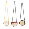 Evening Bags Cute Bread Toast Plush Shoulder Bag Adult Mini Coin Card Holder Purse Earphone Lipstick Money Storage Crossbody Handbag 231006