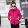 Women's Trench Coats 2023 Winter Hooded Female Coat Short Cotton Streetwear Slim Fashion Women Casual Down Thermal Jacket Thicken