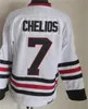 Homme Vintage Hockey 7 Chris Chelios Jersey Retraite 10 Patrick Sharp 81 Marian Hossa 28 Steve Larmer 4 Bobby Orr 30 Ed Belfour 8 Bill Mosienko Rétro Classique CCM Cousu