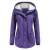 Dames trenchcoats herfst en winter lamsfleece katoenen jas verdikt fluweel dames olijf anorak jack dames