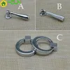 Dropser Drop Pull Knobs Pulls Drote Uchwyty Upuść pierścień szafki kuchenne Pulls Knobs Uchwyt Metal Srebrne Chrome Meble Sprzęt3133