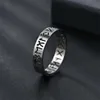 6mm novo nórdico viking carta oco titânio anel de aço inoxidável com runa para homens e mulheres jóias noivado bijoux jóias de prata anéis atacado anillos