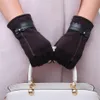 Five Fingers Gloves Women Ladies Bowknot Thermal Lined Touch Screen Winter Warm Est Elegant Evening Party Accessories1232g