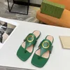 Nouvelle mode femmes pantoufles plat femme chaussures de plage décontractées marque de luxe en métal G lettre chaussures décontractées tongs dames vêtements extérieurs sandales concepteur filles tongs