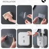 Toilet Paper Holders Punchfree Toilet Paper Holder Box Waterproof Tissue Storage Box Bathroom Rack Wall Mounted Kitchen Bathroom Storage Holder 231005