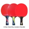 Tafeltennisraquets Huieson 2pc Ping Pong Rackets Set 56 Star Offensief Racket met Fijne Controle 231006