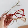 نظارات شمسية إطارات مثيرة Cat Eye Glasse Anti Blue Light Light Prayear Designer Vintage Eyeglasses Frame 231005