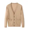 Męskie swetry 2023 Autumn Ultra-Fine 48 Bassulan Wool wełna Cardigan 100 Solid Kolor Fashion Classic Retro