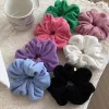 Feminino veludo scrunchie doce cor elástico faixas de cabelo bandana rabo de cavalo titular laços de cabelo macio pelúcia acessórios para o cabelo