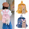 Skolväskor Plush Toy Ryggsäck Cartoon Rabbit Early Education Children's Schoolbag Kindergarten Small Class Leisure Ryggsäck 231006