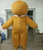 Trajes de mascote de gengibre Halloween personagem de desenho animado tamanho adulto vestido extravagante