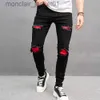 Men's Jeans NEW Men Streetwear Ripped Patch Stylish Jeans Trousers Male Casual Slim Pencil Denim Pants J231006