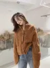 Maglioni da donna Korejepo 2023 Maglione super bello Design di nicchia coreano Bottone in pelle di vacchetta Caldo spesso per il tempo libero Giacca elegante semplicità