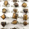 Natural Tiger's Eye Stone Ring Real Gemstone Women's Rings for Promotion Gift 50st mycket hela 224o