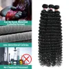 Pelucas sintéticas MELODIE 30 40 pulgadas Paquetes de cabello humano rizado Agua brasileña Onda profunda 3/4 Trama doble cruda 231006