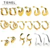 Boucles d'oreilles à tige pour femmes, cerceau de haute qualité en acier inoxydable 316L plaqué or ouvert U C fil irrégulier de mode bijoux accessoires cadeau 231005