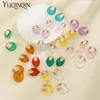 Stud Colorful Big Hoop Earrings for Women Trend Candy Colors Acrylic Geometric Korean Earring For Girls Gift Travel Söta smycken 231006