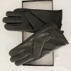 Gants d'hiver en cuir pour femmes, mitaines à écran tactile à la mode pour hommes, cyclisme avec peluche chaude et isolée du bout des doigts en peau de mouton, gants de luxe G5