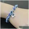 Bracelets de charme bracelets de charme en gros de Fatima Hamsa Hand Blue Evil Charms Bracles Bracles Perc