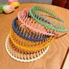 Haaraccessoires Elegante Vintage Plastic Soild Kleur Wassen Gezicht Met Tand Hoofdtooi Koreaanse Stijl Hoepel Kindermeisjes Hoofdband