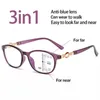 Sunglasses Frames FG 3 in 1 Progressive Multifocal Reading Glasse Anti blue Eyeglasses Easy To Look Far and Near 1 0 4 0 231005