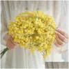 Ghirlande di fiori decorativi Decorazioni natalizie Gypsophila artificiale Decorazione domestica in plastica Fai da te Alito per bambini Falso Fiore Sile Goccia Consegna Dhnzw