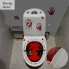 Naklejki ścienne krwawe tapeta do łazienki naklejki toaletowe Halloween strach noc horror kleja mural dekoracje na ścianę DIY 231005