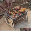 Bbq-grills Draagbare opvouwbare grill Verwarmingskachels Mtifunction Cam Barbecuerek Netto Brandhoutkachel Roestvrij staal Drop Delivery Home Dh5O6