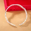 Brazalete de lujo ondulado brazalete abierto para mujer esmerilado pulsera de mujer anillo de doble línea amor entretejido pulsera ondulada de agua joyería 231006