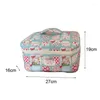 Cosmetic Bags Hylhexyr Female Girl Blue Lamb Pattern Makeup Pouch Cotton Cloth Flip Wash Bag Portable Travel Storage With Zipper
