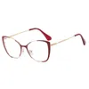 Sunglasses Frames 2023 Fashion Women Anti Light Blue Cat Eye Glasses Frame Retro Hight Quality Luxury Optical Computer Reading Eyeglasses 231005