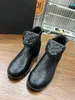 Stivali moda alla caviglia da donna di marca di lusso tacco quadrato scarpe hardware elettriche invernali taglia 35-41