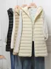 Women's Down Parkas Sedutmo Winter Duck Down Vest Women Ultra Light Thin Long Hooded Jacket