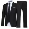 Men's Suits Blazers Trend Suit Two-piece Male British Gentleman Hair Stylist Groom Wedding Dress Formal Dress Mens Blazer Wed309J